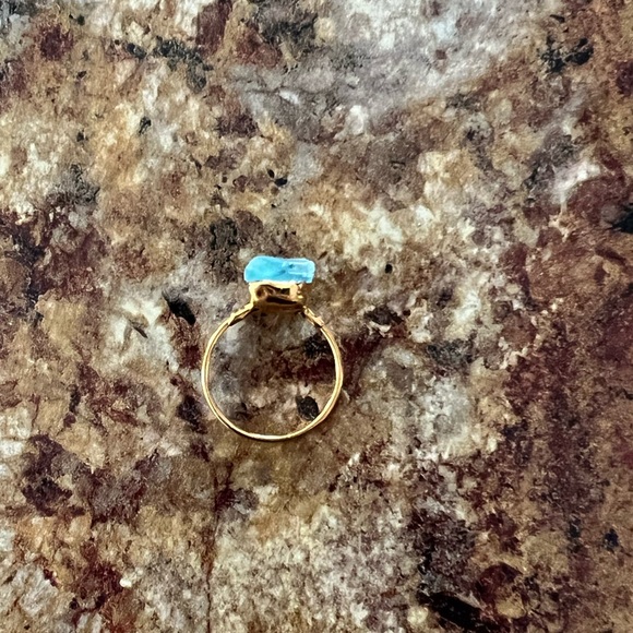 4 NEW Rings: Dainty Gold Bands, Rose Quartz, Blue Apatite Rings - Picture 5 of 10